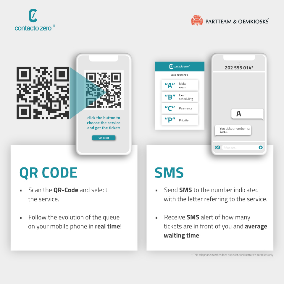 Get your virtual ticket and wait safely with SMS and QR Code QMAGINE reading service