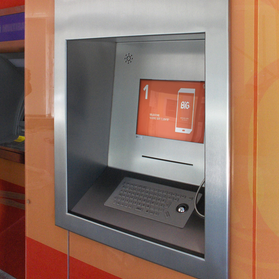 Homebanking kiosk for Banco BiG