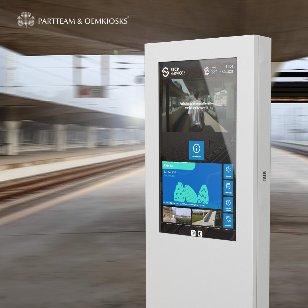 YPortal software by PARTTEAM & OEMKIOSKS for the presentation of interactive information at the Campanhã Intermodal Terminal
