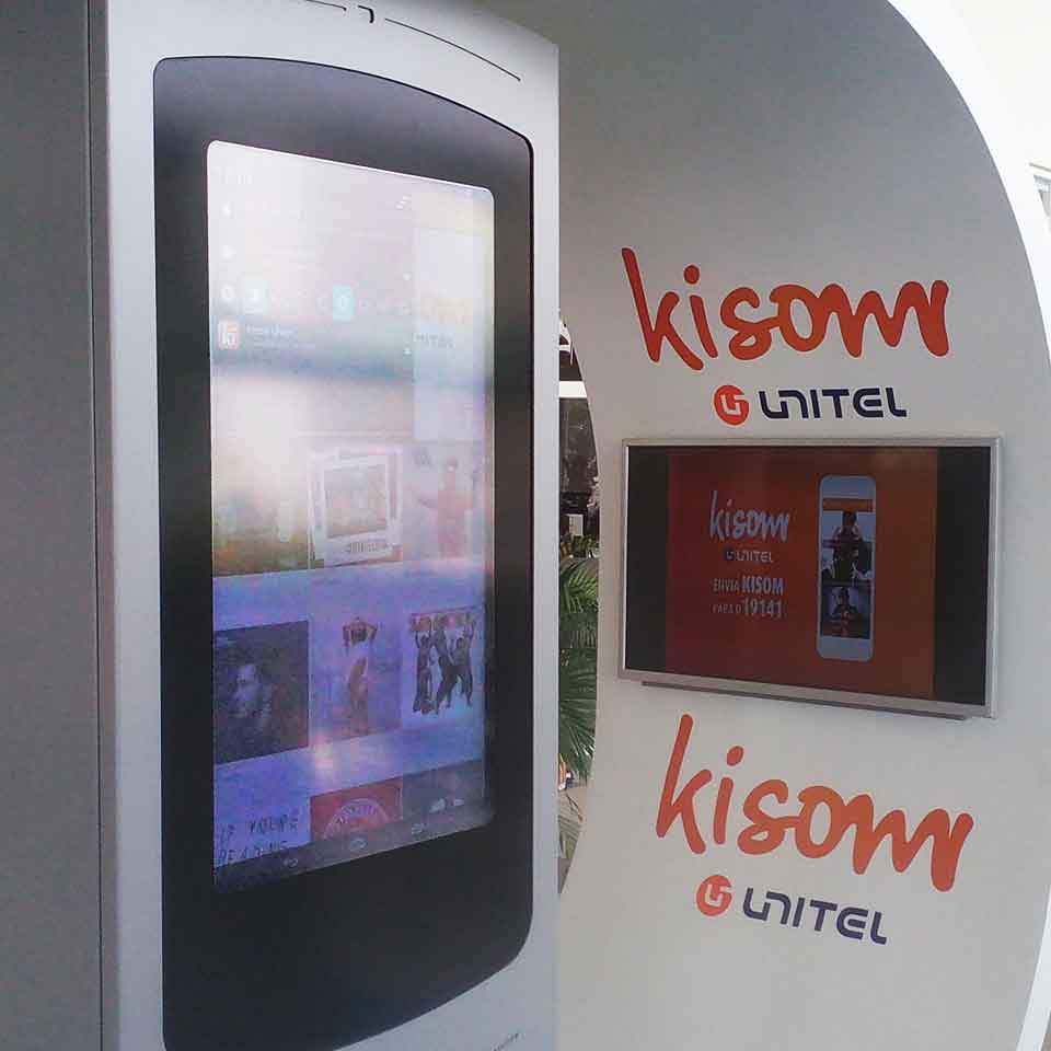 Digital Billboard NOMYU Simulate the application Kisom from Unitel