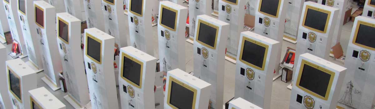 Large-scale production of interactive kiosks for Arabia