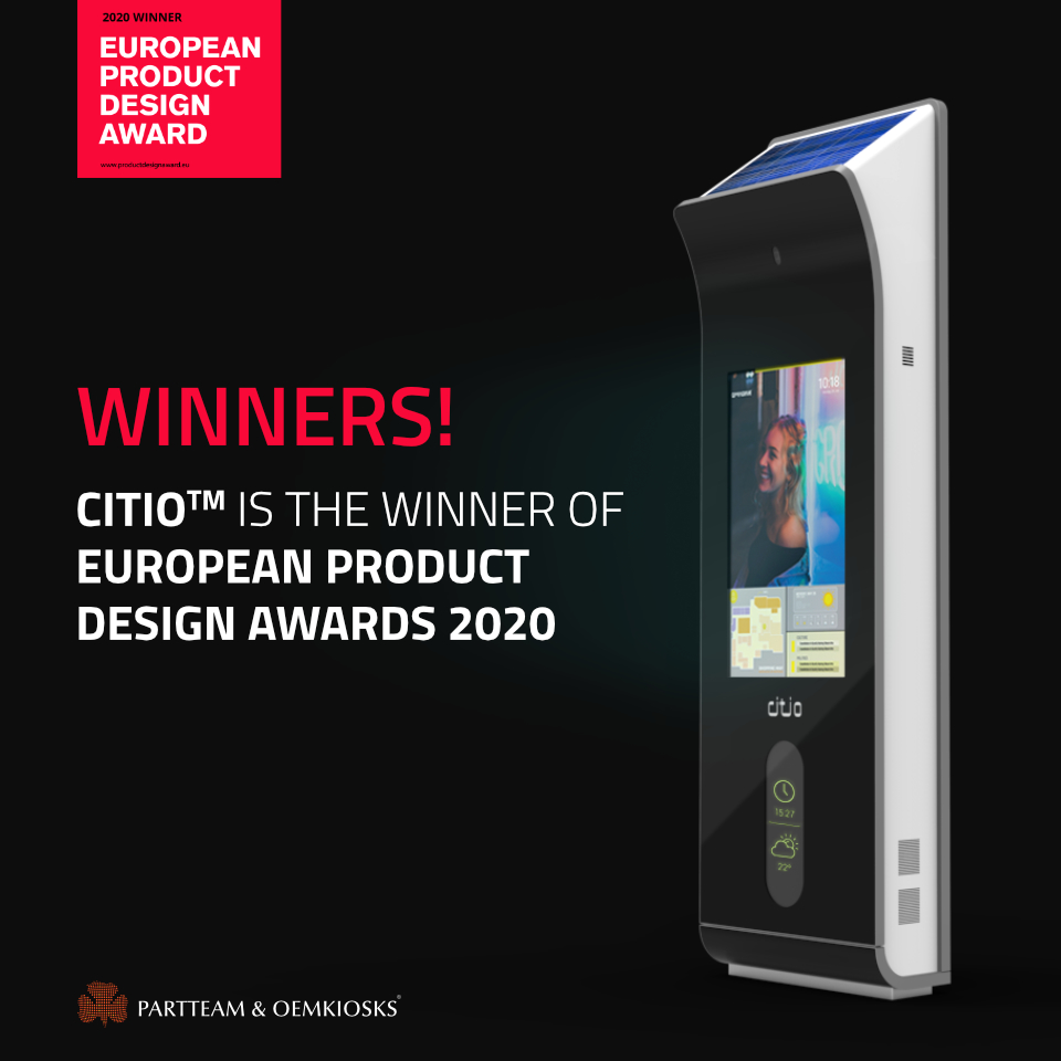 CITIO is the winner of European Product Design Awards 2020
