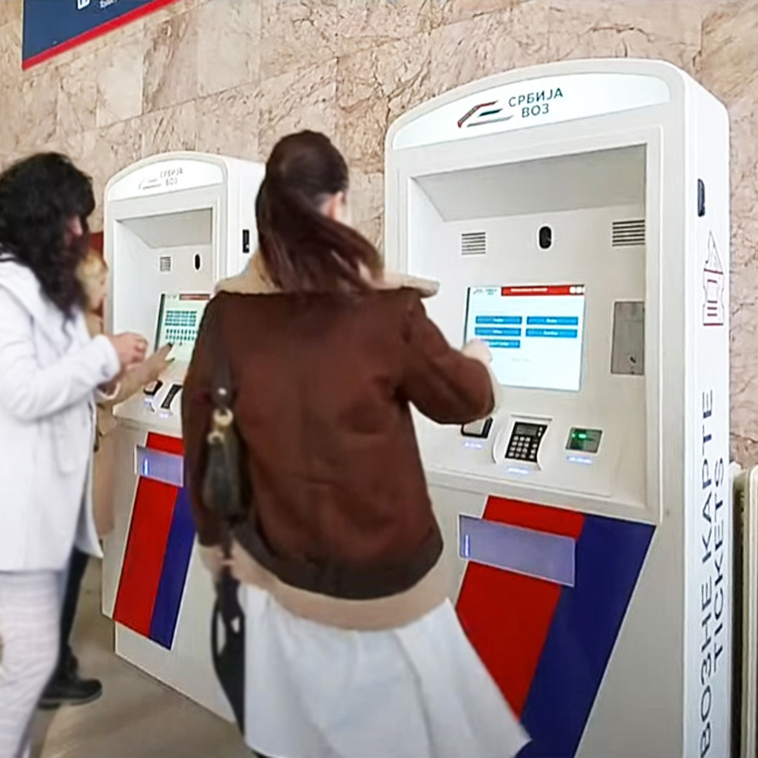 Serbia Rail Transports With Tvm Kiosks (Ticket Vending Machine) Produced By Partteam & Oemkiosks