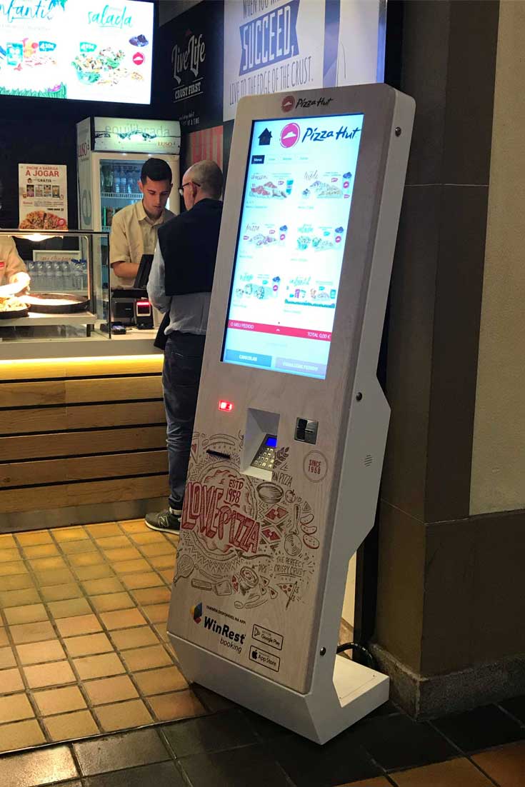 Self-service kiosks for the restaurant PIZZA HUT - NORTE SHOPPING 