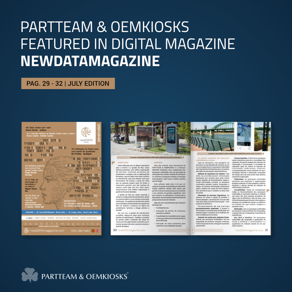 Digital magazine newDATAmagazine highlights PARTTEAM & OEMKIOSKS in July edition