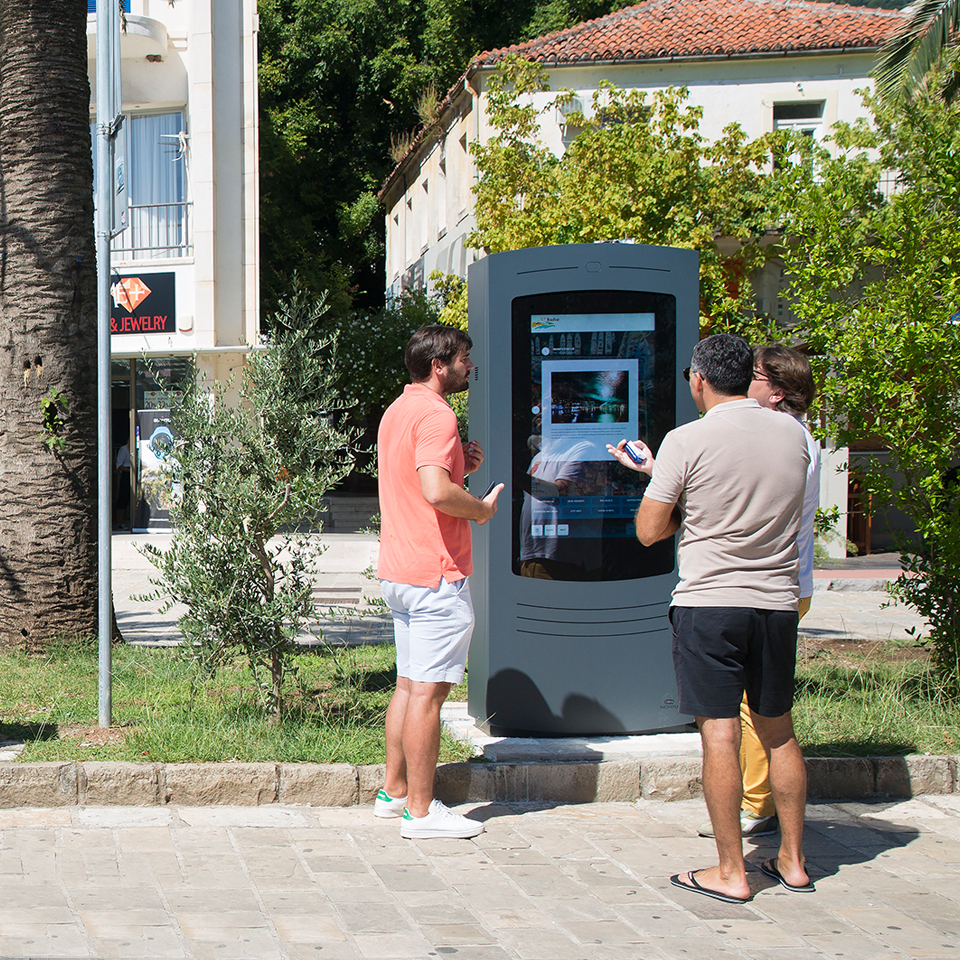 Digital Billboard NOMYU for outdoor promotes tourism in Budva, Montenegro