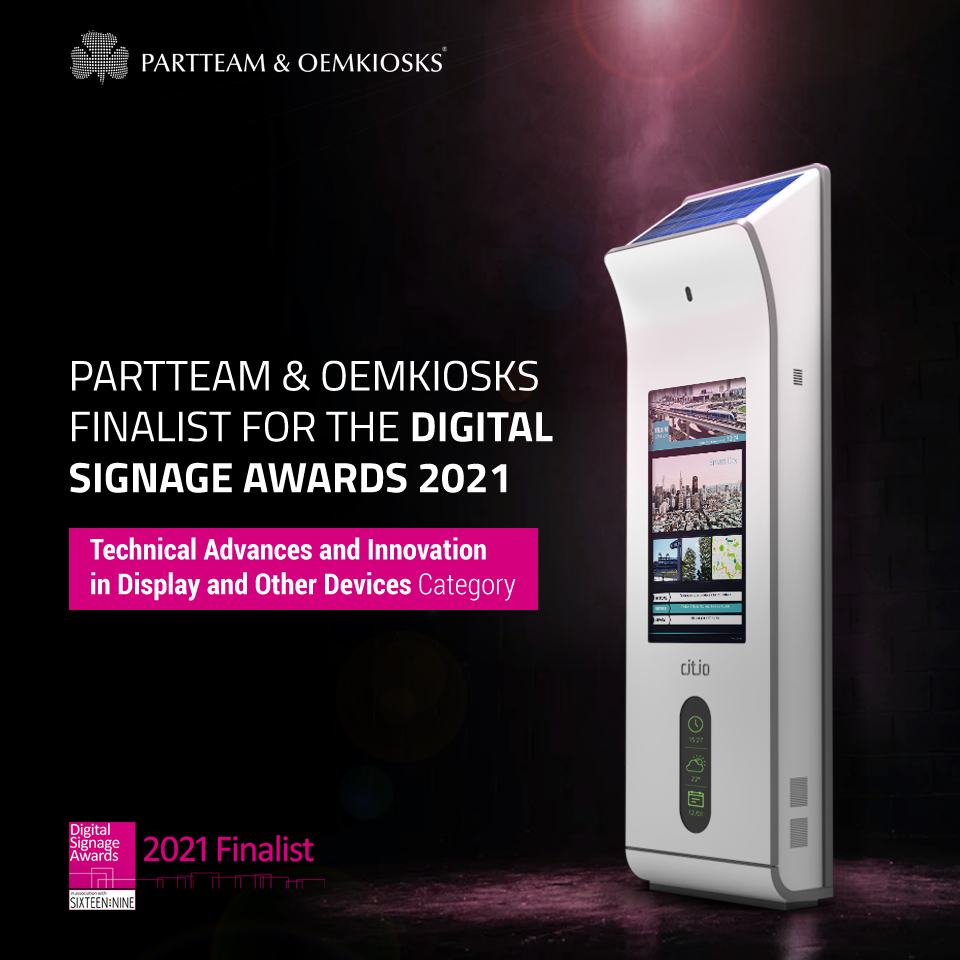 PARTTEAM & OEMKIOSKS is a finalist for the Digital Signage Awards 2021