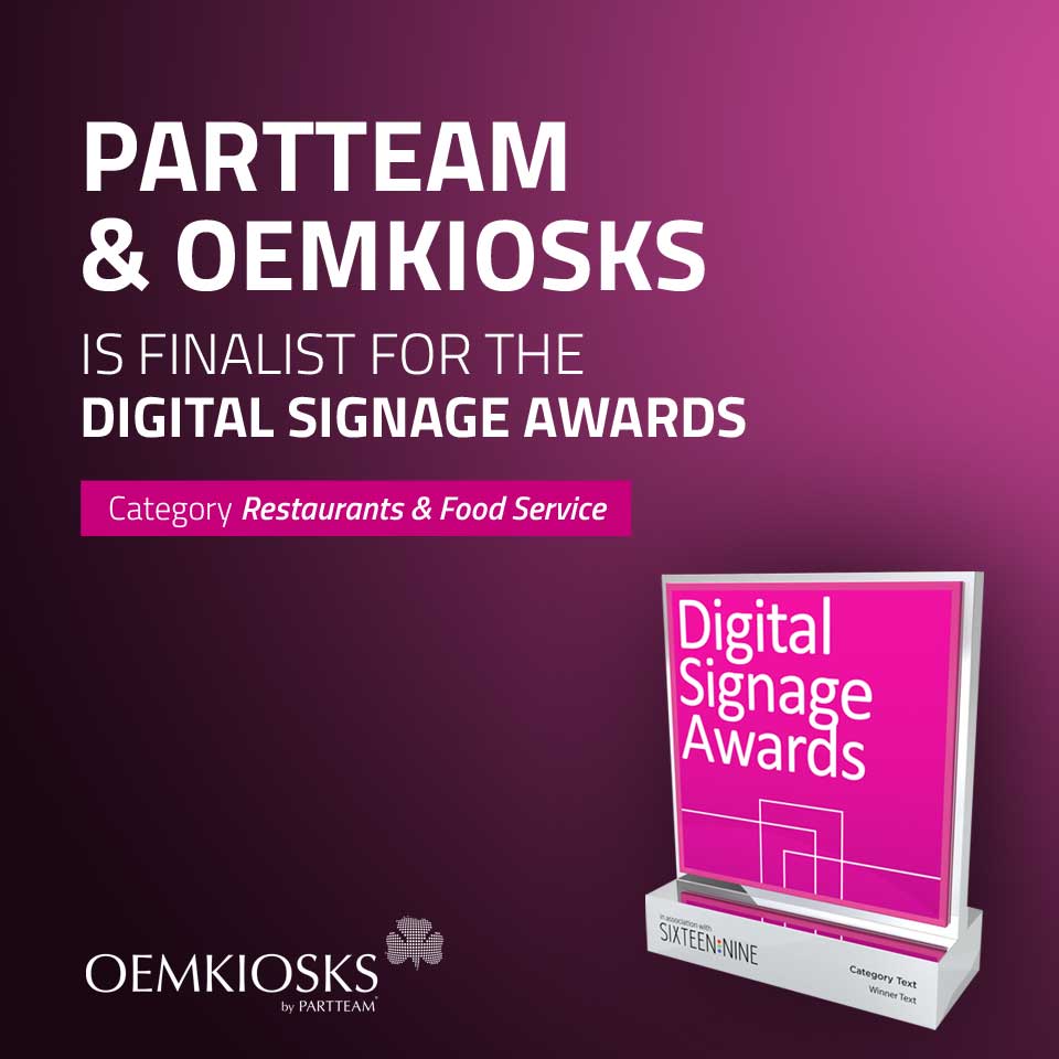PARTTEAM & OEMKIOSKS in grand final of Digital Signage Awards 2019
